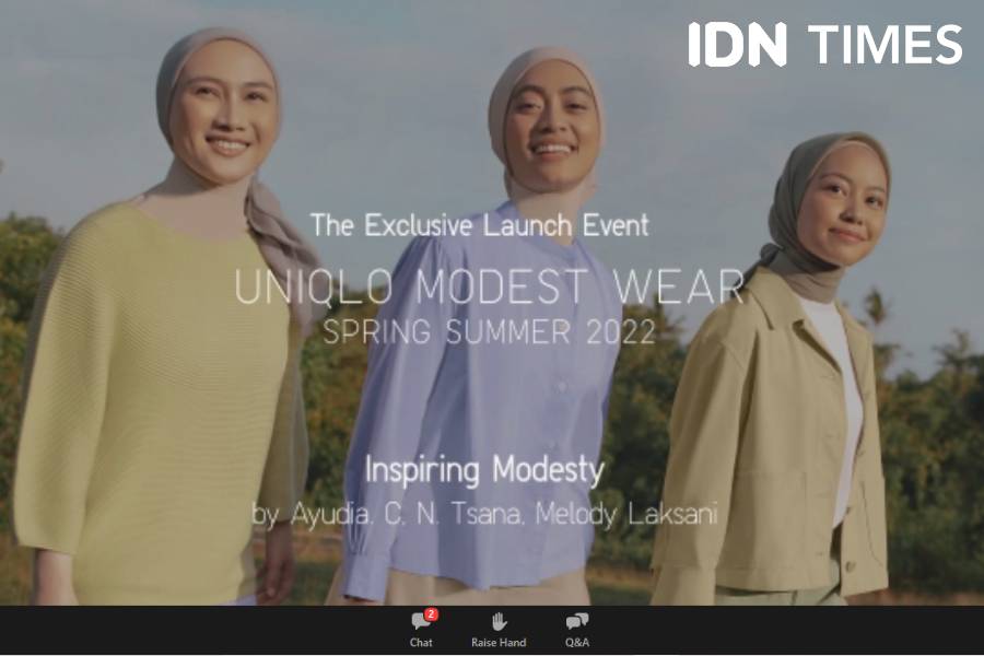 Liputan "Launch Event UNIQLO MODEST WEAR Spring/Summer 2022", Kamis (17/3/2022). IDN Times/Tyas Hanina