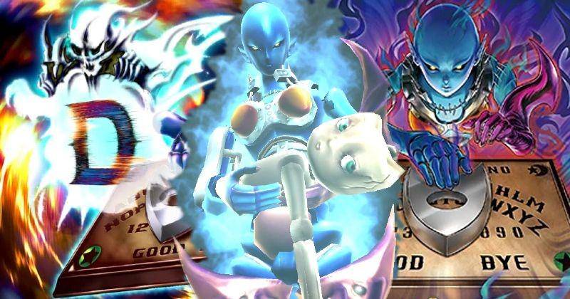 Ilustrasi kartu Destiny Board, Dark Necrofear, dan Sentence of Doom. (Dok. Konami)