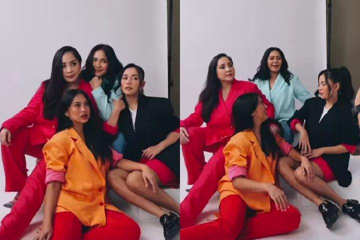 9 Momen Pemotretan Nagita Slavina, Rachel Vennya, Caca, dan Tyna