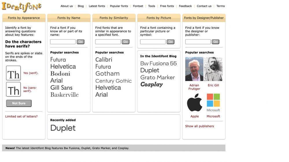 Identifont (identifont.com)