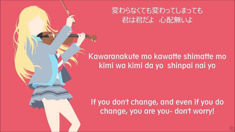 Lirik dan terjemahan lagu Your Lie in April (dok. Seven Oops/ your lie in april)