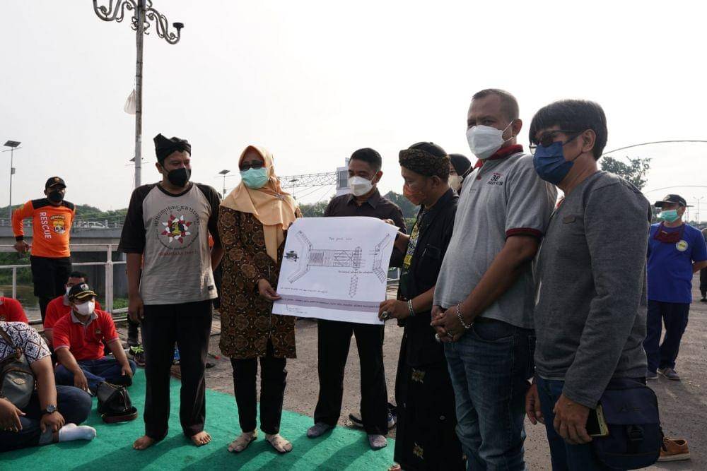 Gambar kontruksi jembatan lama Kediri. IDN Times/ istimewa