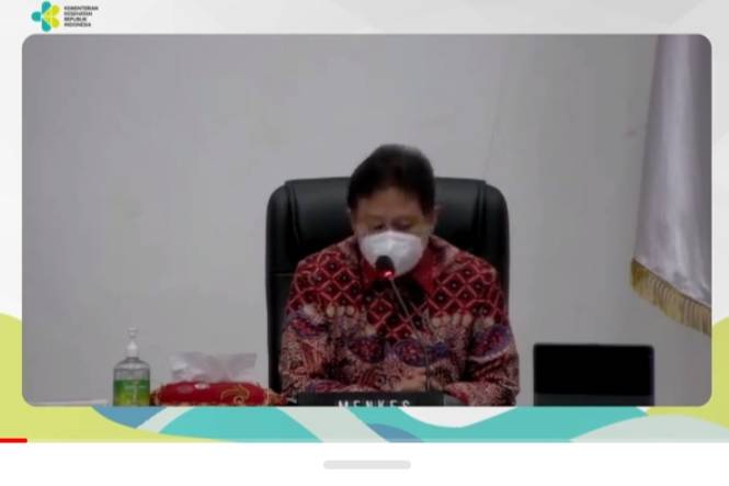 Menteri Kesehatan Budi Gunadi Sadikin mengumumkan hasil Serologi COVID-19. (youtube.com/Kementerian Kesehatan RI)