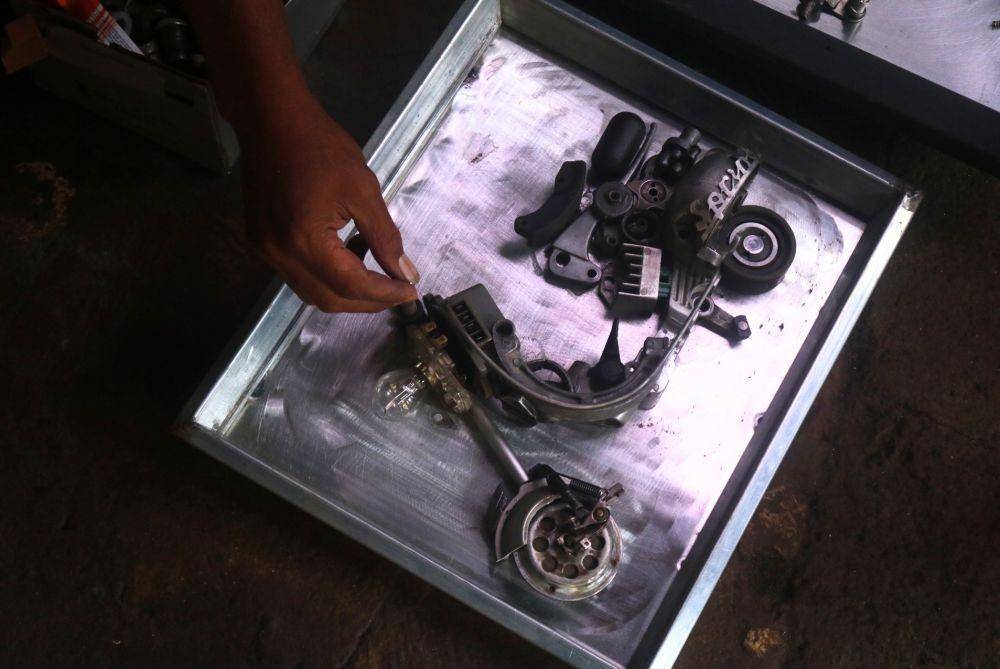 Kreasi lain yang juga dibuat Hariyanto dari onderdil bekas. IDN Times/Alfi Ramadana