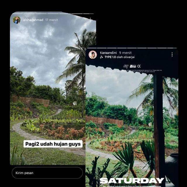 unggahan Instagram story Alshad dan Tiara (instagram.com/alshadtiara_supportsystem)