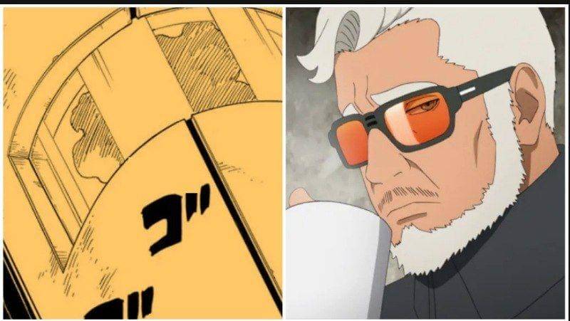 Kontainer di Boruto bab 60 dan Amado. (Dok. Shueisha/Boruto: Naruto Next Generations, dok. Pierrot/Boruto: Naruto Next Generations)