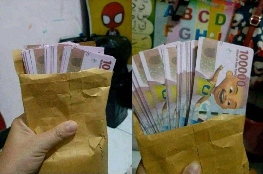 buka amplop nyesek (twitter.com/txtdrorgmiskin)