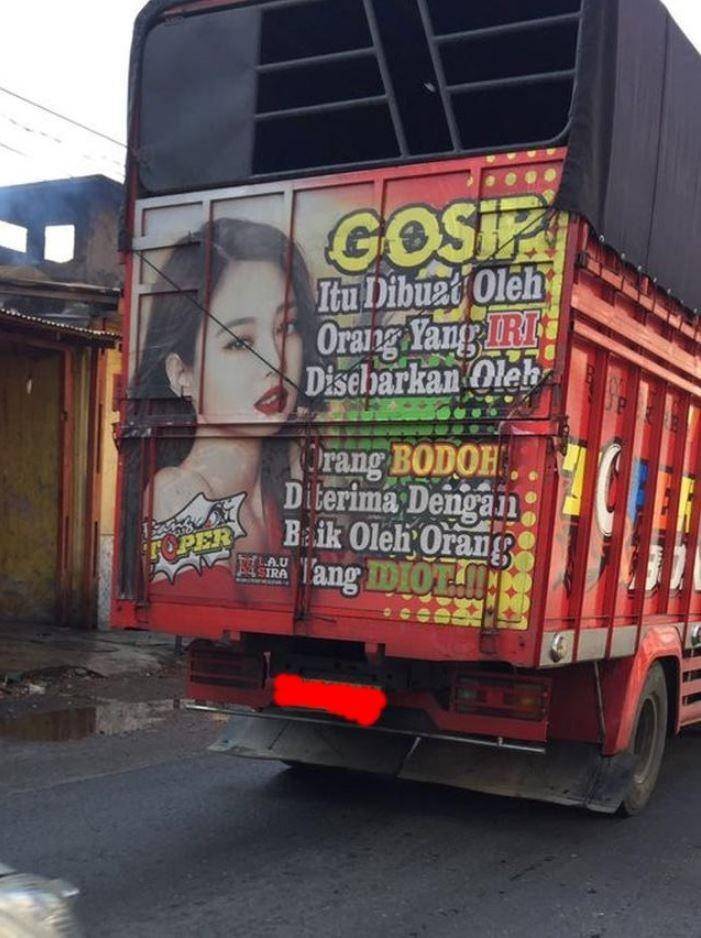wajah idol KPop di bak truk (twitter.com/phocbia)