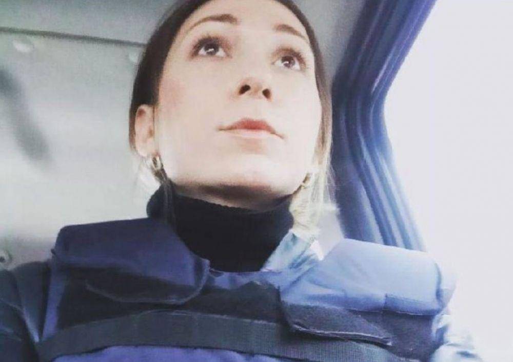 Jurnalis Ukraina, Viktoria Roshchyna saat bertugas. (twitter.com/OstapYarysh)