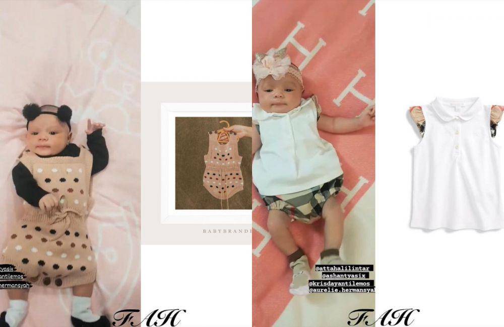 kolase baju mewah yang dipakai baby Ameena (instagram.com/fashion_aureliehermansyah_atta | instagram.com/fashion_aureliehermansyah_atta)