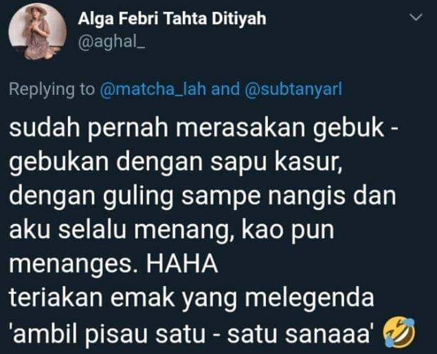 cerita lucu punya kakak cewek (twitter.com/algafebritahtaditiyah)