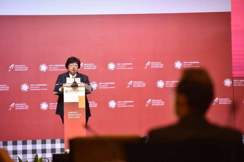 Menteri LHK Siti Nurbaya di COP 4 Minamata Bali (dok. Humas KLHK)