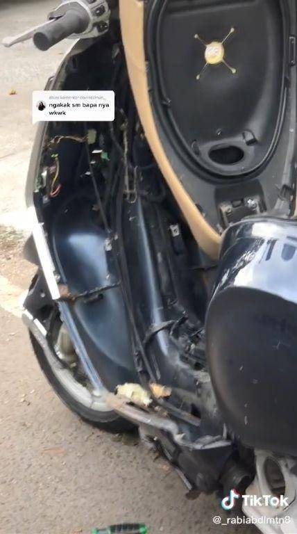 viral motor jadi sarang tikus (tiktok.com/@_rabiabdlmtn8)