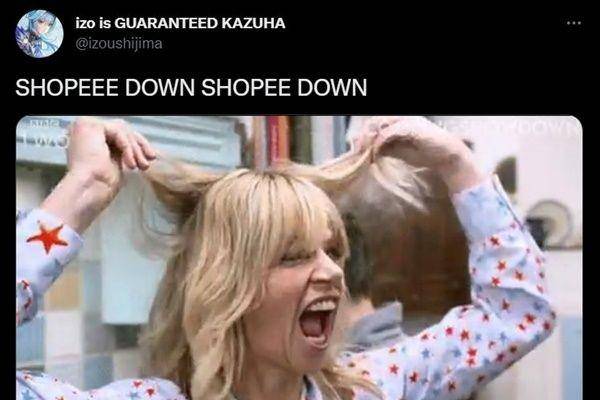 reaksi kesel warganet Shopee down (twitter.com/izoushijima)