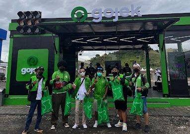 Mitra driver Gojek saat mampir ke booth Gojek (Dok. Gojek)