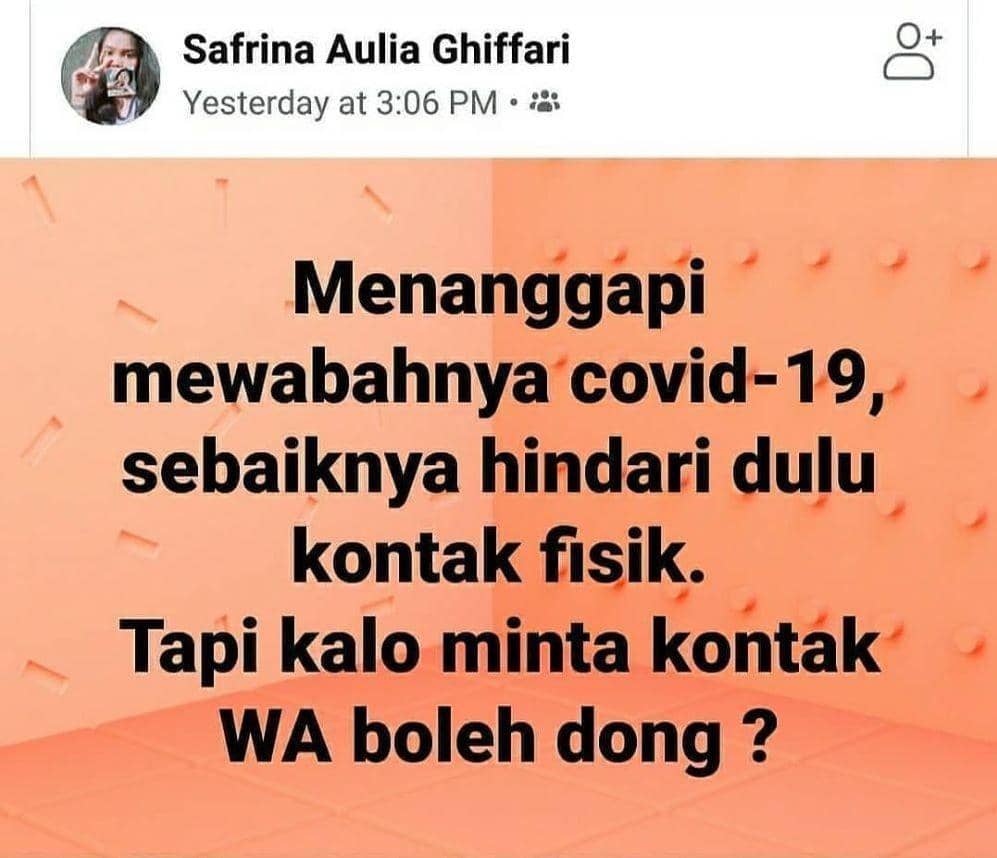 cari kesempatan dalam kesempitan (facebook.com/safrina.auliaghiffari)
