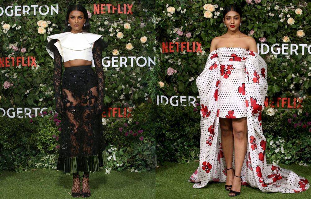 Simone Ashley dan Charithra Chandran (Instagram.com/netflixgorden/)