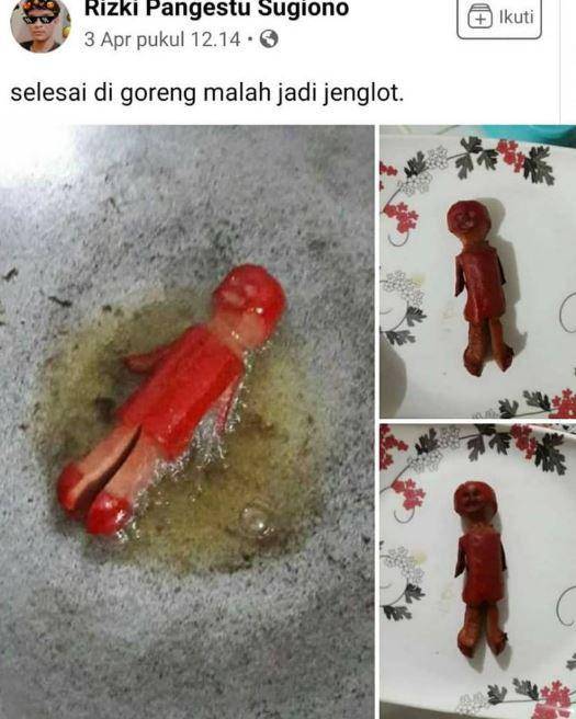 potret apes menggoreng (Facebook.com/Kementrian Humor Indonesia)