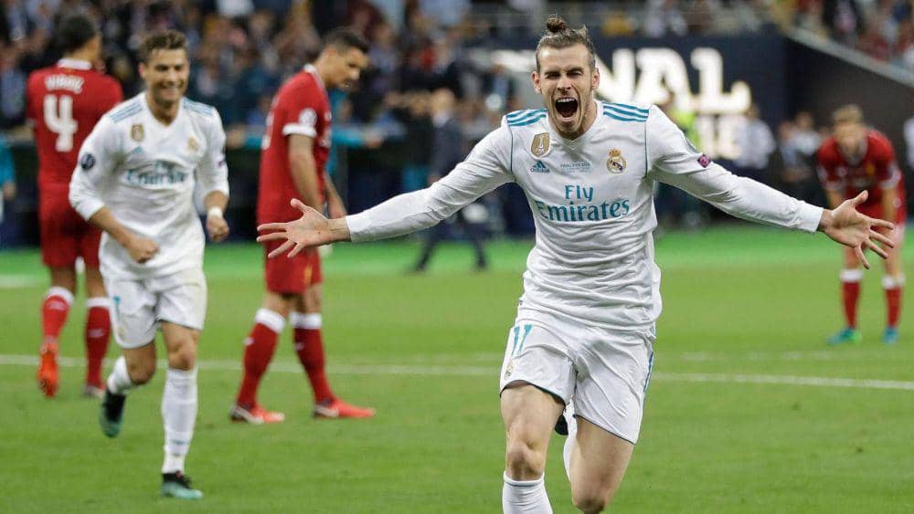 selebrasi gol Gareth Bale di laga final UCL 2017/2018 (uefa.com)
