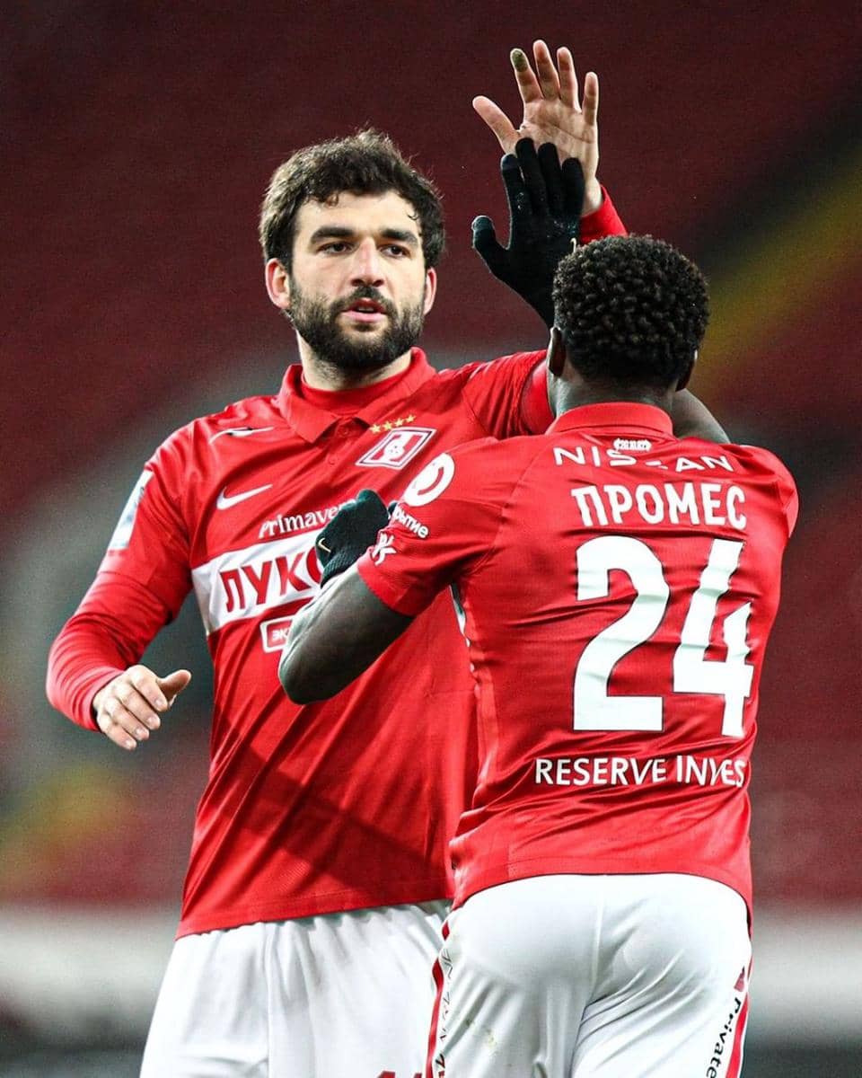 Georgiy Dzhikiya saat membela Spartak Moskow. (instagram.com/fcsm_official)