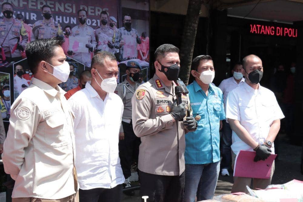 Kapolresta Malang Kota, Kombes Pol Budi Hermanto saat menjelaskan mengenai kasus peredaran narkoba. Dok/Humas Polresta Malang Kota