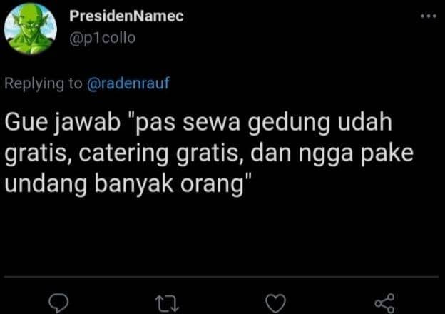 jawaban saat ditanya kapan nikah (twitter.com/presidennamec)