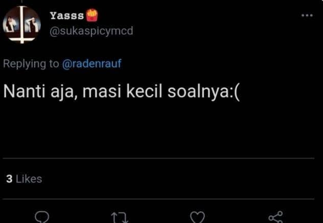 jawaban saat ditanya kapan nikah (twitter.com/yasss)