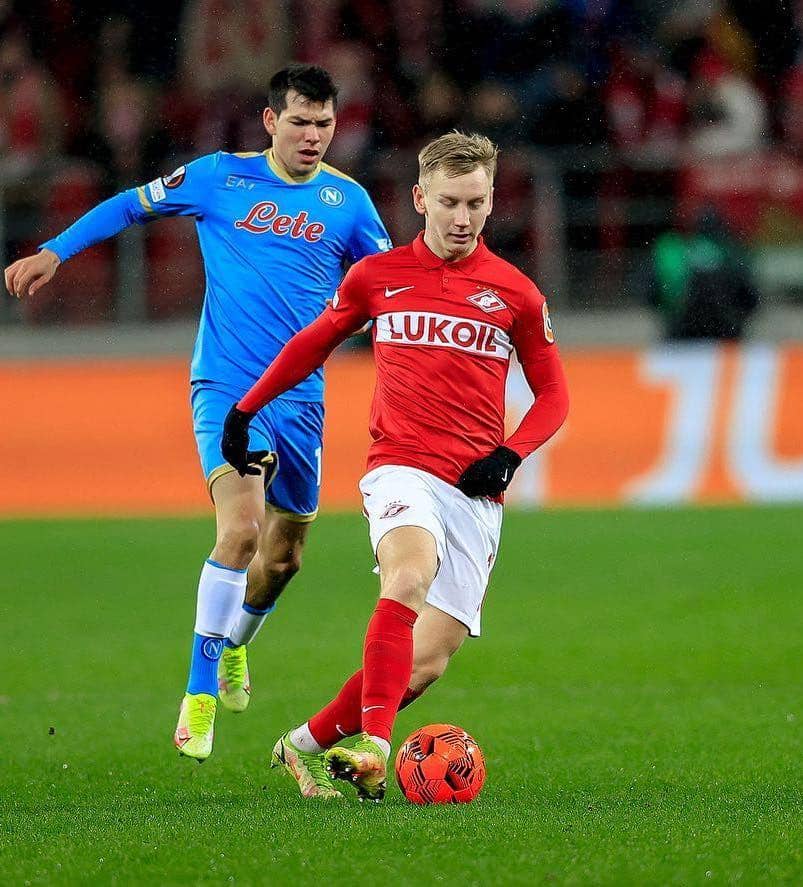 Nail Umyarov saat membela Spartak Moskow di Liga Europa. (instagram.com/umyarov11)