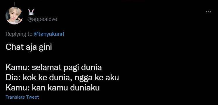 gombalan bikin ayang ketawa (twitter.com/appealove)