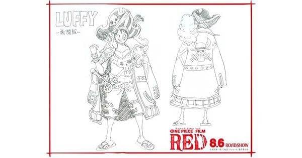 Outfit Luffy untuk film One Piece Film Red ( Dok. Twiiter ONE PIECE FILM RED / One Piece: Red )