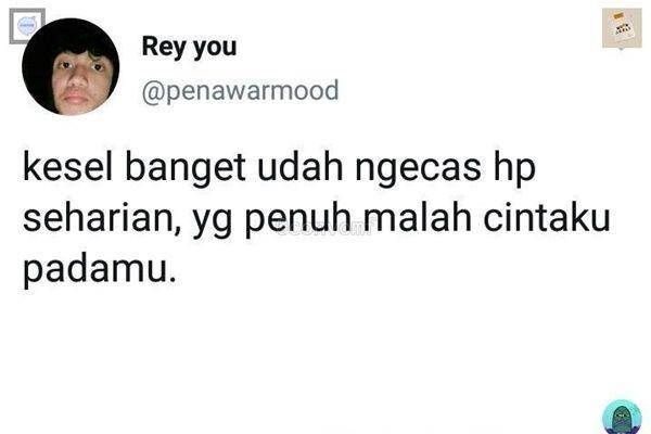 gombalan bikin ayang ketawa (twitter.com/penawarmood)