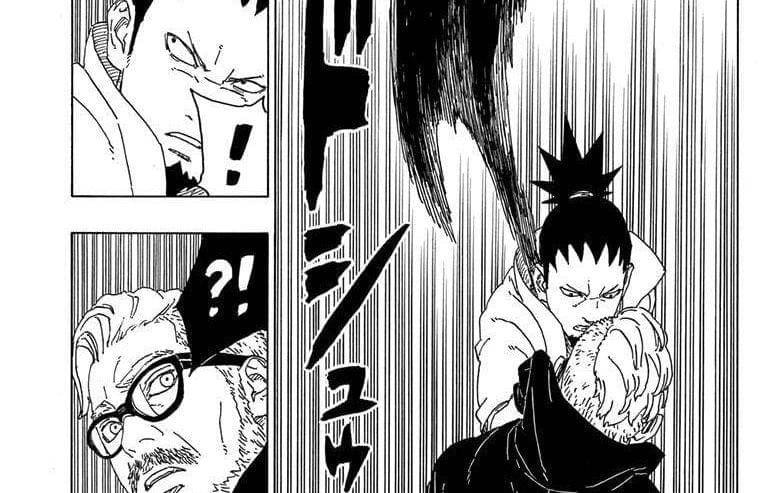 Portal milik Code di tubuh Shikamaru. mangaplus/Boruto