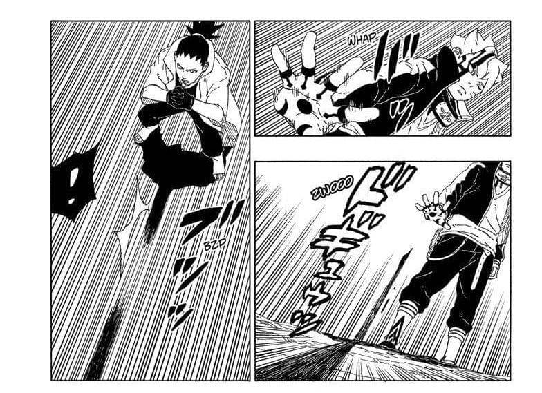 Teknik Shikamaru diserap Momoshiki. mangaplus/Boruto