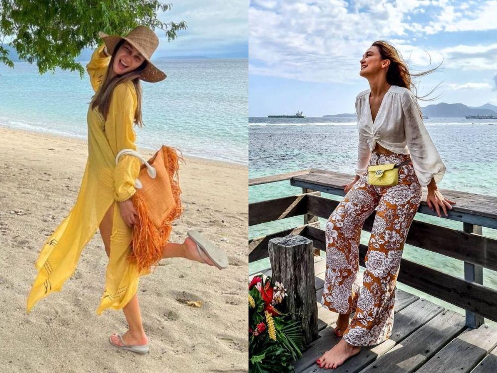 9 Potret Luna Maya Healing dengan Bersantai di Tepi Pantai, Relaxing!
