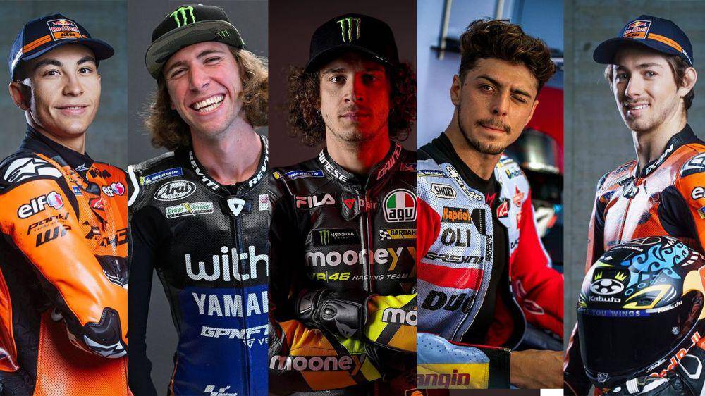 Raul Fernandez, Darryn Binder, Marco Bezzecchi, Fabio Di Giannatonio, dan Remy Gardner (instagram.com/fabiodiggia49 | instagram.com/tech3racing | instagram.com/ | instagram.com/vr46racingteam | instagram.com/darrynbinder_40)
