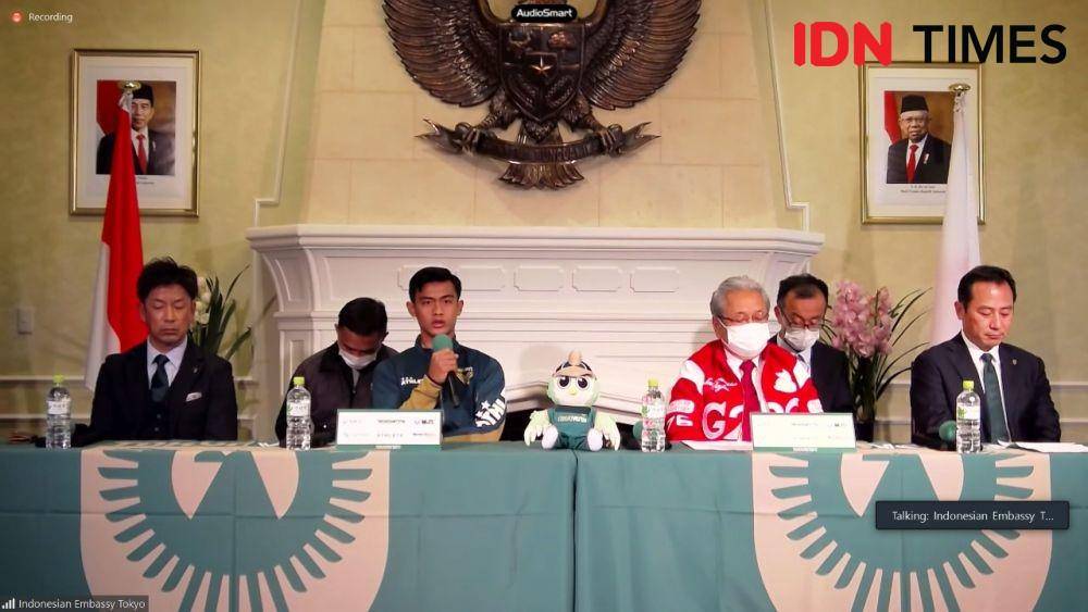 Konferensi Pers Daring Pratama Arhan dengan Tokyo Verdy dan KBRI Tokyo. (IDN Times/Margith Juita Damanik)