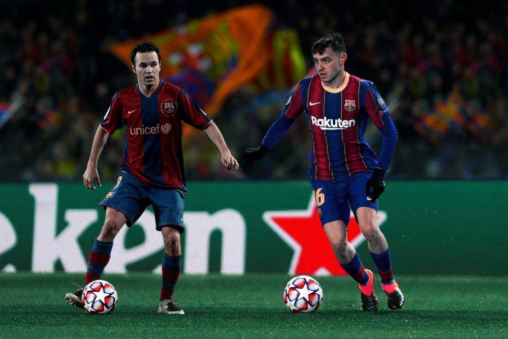 Andres Iniesta dan Pedri (twitter.com/ankurmessi_)
