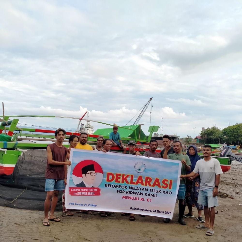 Nelayan Halmahera Utara Dukung Ridwan Kamil Maju di Pilpres 2024