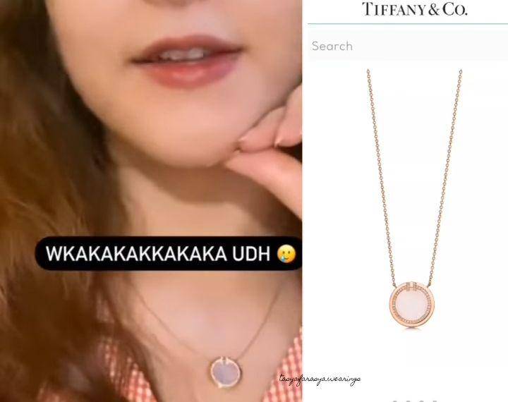 Tasya Farasya memakai kalung dari Tiffany and Co. (instagram.com/tasyafarasya.wearings)