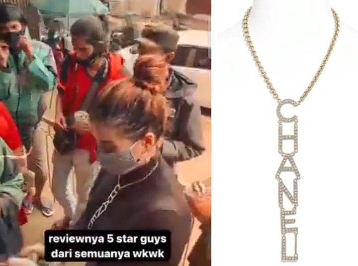 Tasya Farasya memakai kalung dari Chanel (instagram.com/tasyafarasya.wearings)
