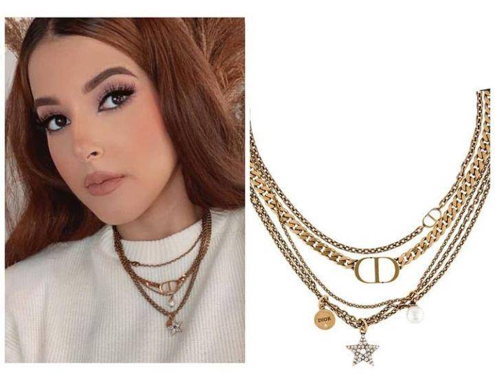 Tasya Farasya memakai kalung dari Dior (instagram.com/tasyafarasya.wearings)