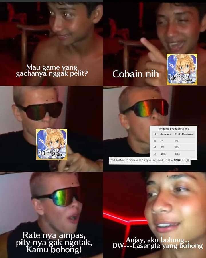 Momen mencoba game gatcha ( Dok. facebook.com/ Ivanshinoda)