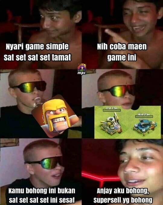 Ketika ditawarin game CoC (Dok. Facebook.com/Meme player COC)