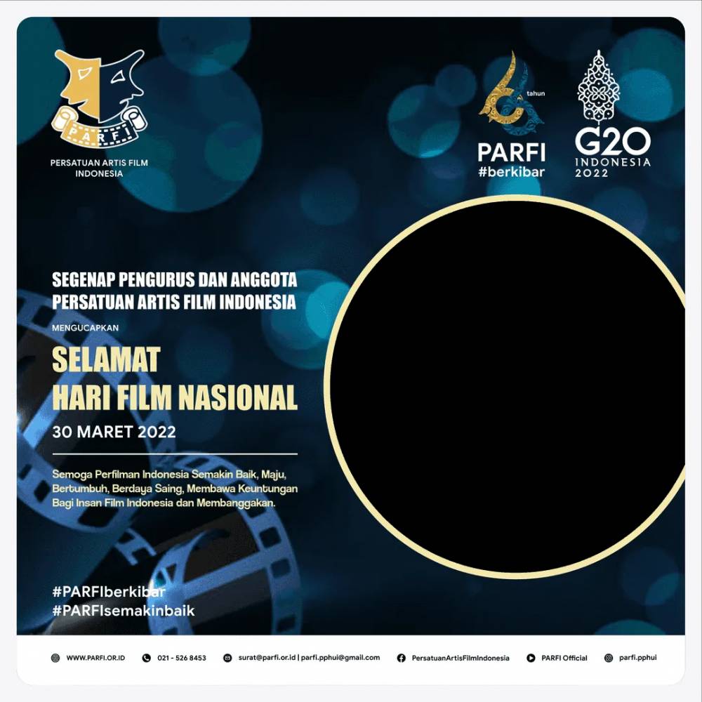 Twibbon Hari Film Nasional 2022 (pranala.link)