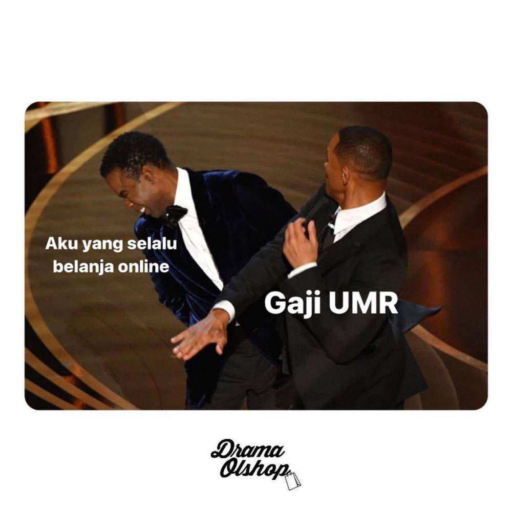 meme Will Smith pukul Chris Rock (instagram.com/newdramaolshop)