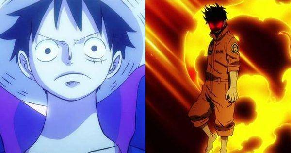 Luffy dan Shinra ( Dok. Toei Animation/One Piece)(Dok. David Production/Fire Force)