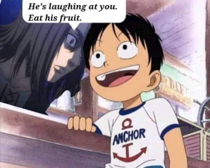 Eren yang malah kebablasan ke dunia One Piece ( Dok. Facebook.com/ Fachrul Razi)