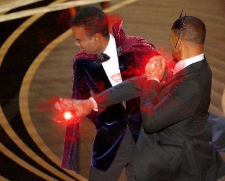 meme Will Smith pukul Chris Rock (twitter.com/marvfess)