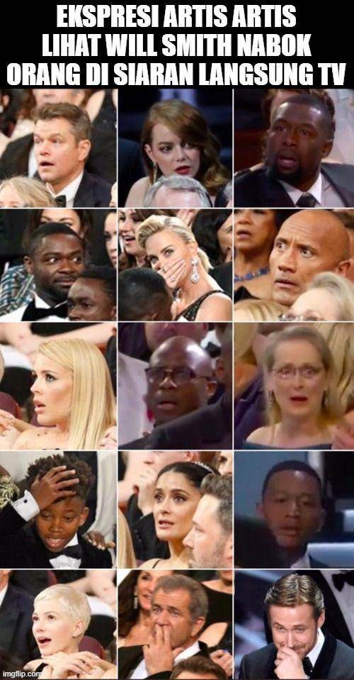 meme Will Smith pukul Chris Rock (twitter.com/lorrakon)