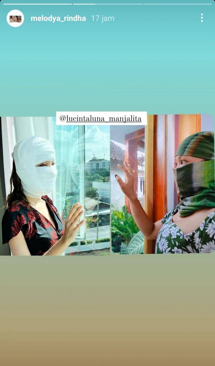 warganet meniru Lucinta Luna (instagram.com/melodya_rindha)